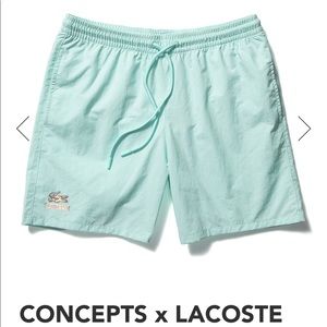 NWT Limited Edition Concepts x Lacoste swim shorts